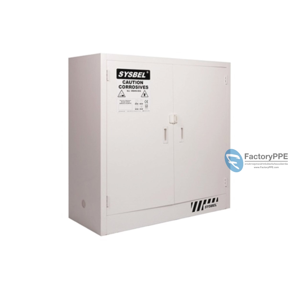 J3) #ACP810030 : ตู้เก็บสารกัดกร่อน Corrosive Substance Storage Cabinets  Volume Gal  30 GaL 2 door Certification(CE)  Ext dimension(HxWxD/cm)  112x109x46  G.W.(Kgs.) 55  (ไม่รวมสายดิน)