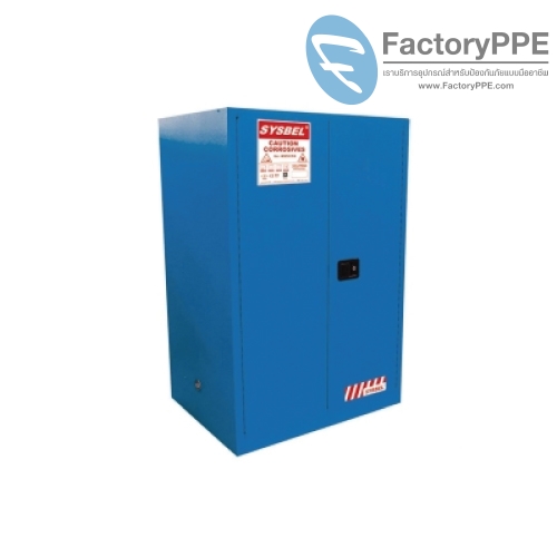C-7) #WA810860B : ตู้สำหรับสารเคมีชนิดสารกัดกร่อน Corrosive Cabinets  340 L 2 door (manual) Certification(FM/CE) Ext dimension  165x109x86 SYSBEL(ไม่รวมสายดิน)