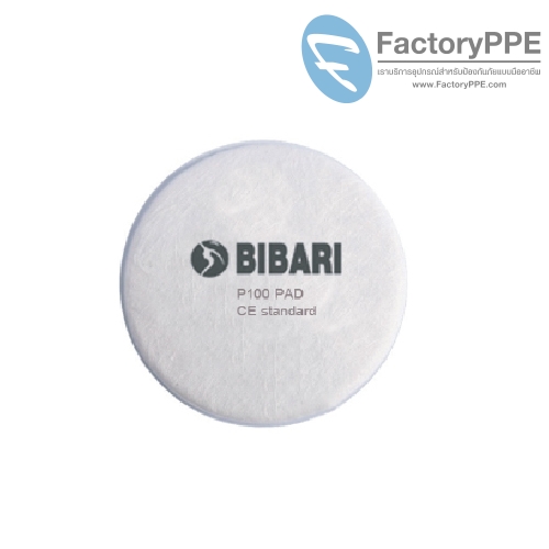 P100 PAD แผ่นกรองละอองสีและฝุ่นละออง ยี่ห้อ BIBARI