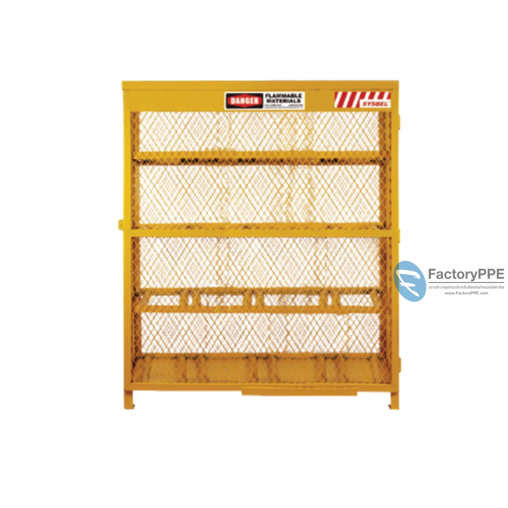 G3) #WA710216 : ถังเก็บถังแก๊ส Gas Cylinder Storage Cages Cylinder Type LPG Position Horizontal 16 Packing dimension  Product Size (HxWxD/cm 180x52x76 SYSBEL
