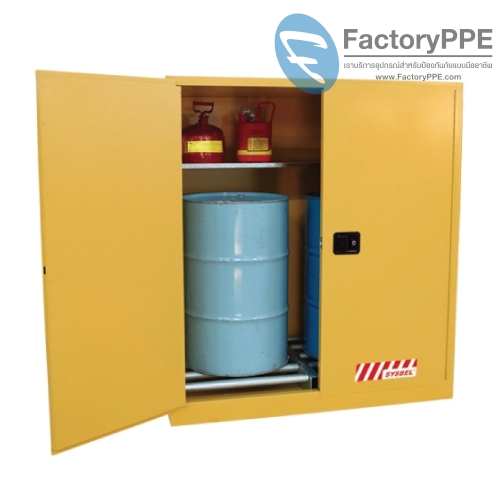 A10) #WA811100 : ตู้สำหรับเก็บของเหลวไวไฟ Flammable Cabinets 415 L 2 door (manual) Certification(CE) Packing dimension 165x150x86  SYSBEL  (ไม่รวมสายดิน)
