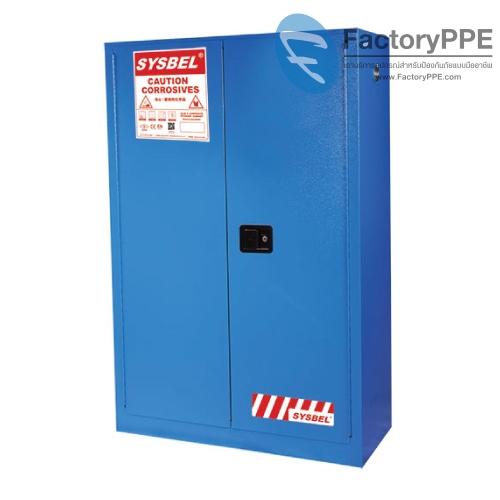 C-3) #WA810450B : ตู้สำหรับสารเคมีชนิดสารกัดกร่อน Corrosive Cabinets  170 L 2 door (manual) Certification(FM/CE) Ext dimension  165x109x46  SYSBEL (ไม่รวมสายดิน)
