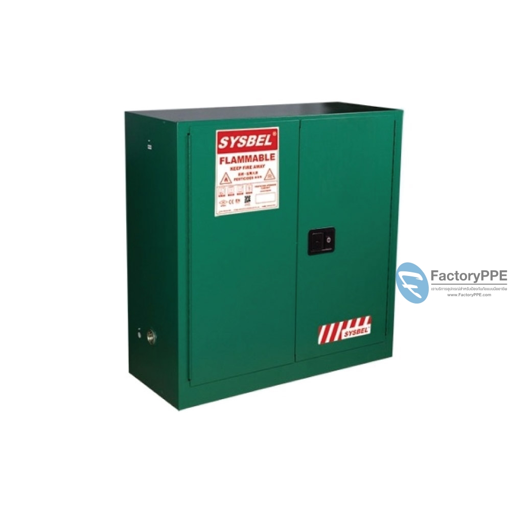  D2) #WA810300G : ตู้ยาฆ่าแมลง Pesticides Cabinets 114 L 2 door (manual) Certification(FM/CE) Ext dimension(HxWxD/cm)  112x109x46  SYSBEL (ไม่รวมสายดิน)