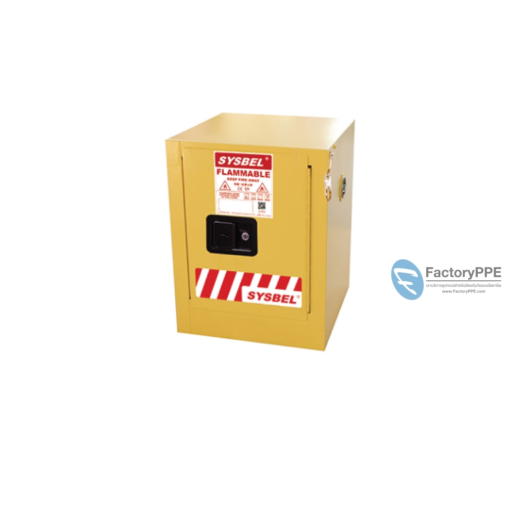 A16)-15L #WA810041 : ตู้สาหรับเก็บ ของเหลวไวไฟ Flammable Cabinets 15 L 1 door (self-close) Certification(FM/CE) Ext dimension 56x43x43 SYSBEL (ไม่รวมสายดิน)
