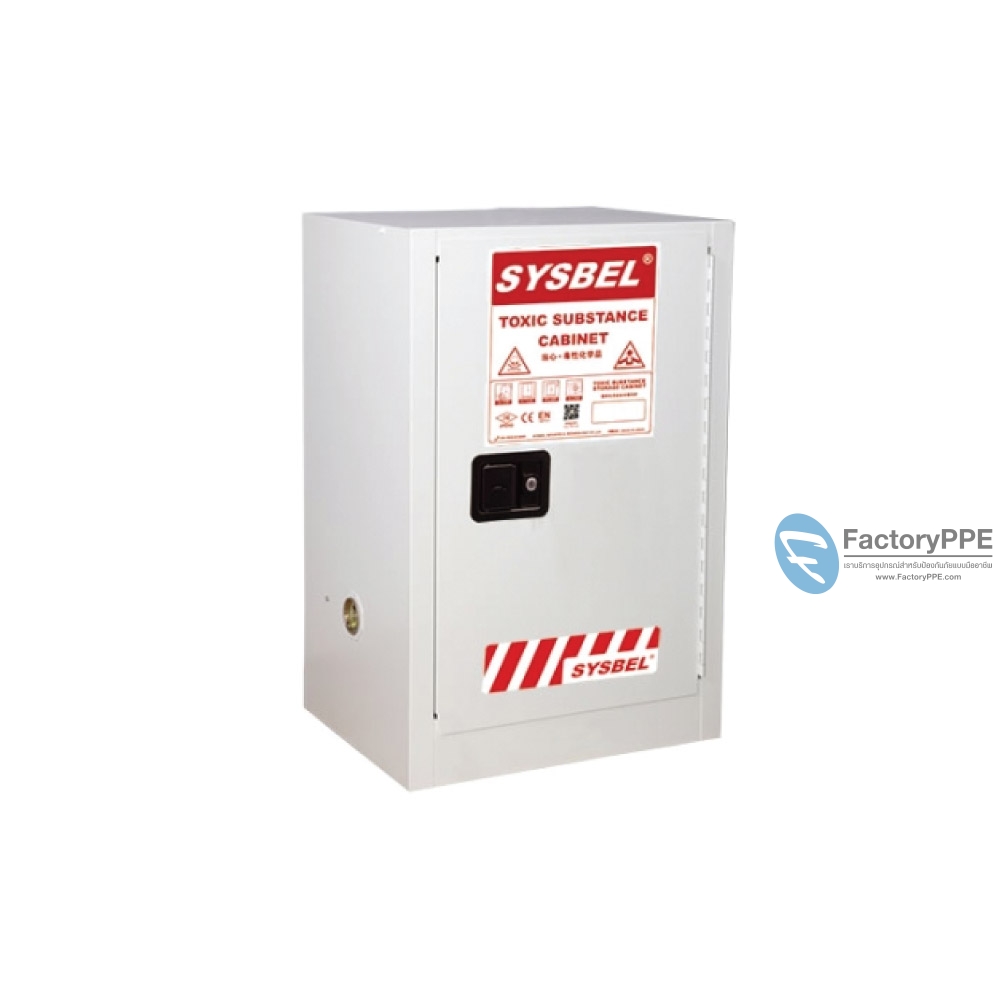  E1) #WA810120W : ตู้สำหรับเก็บสารพิษ Toxic Cabinets 45 L 1 door (manual) Certification(FM/CE)  Ext dimension(HxWxD/cm)  89x59x46  SYSBEL (ไม่รวมสายดิน)