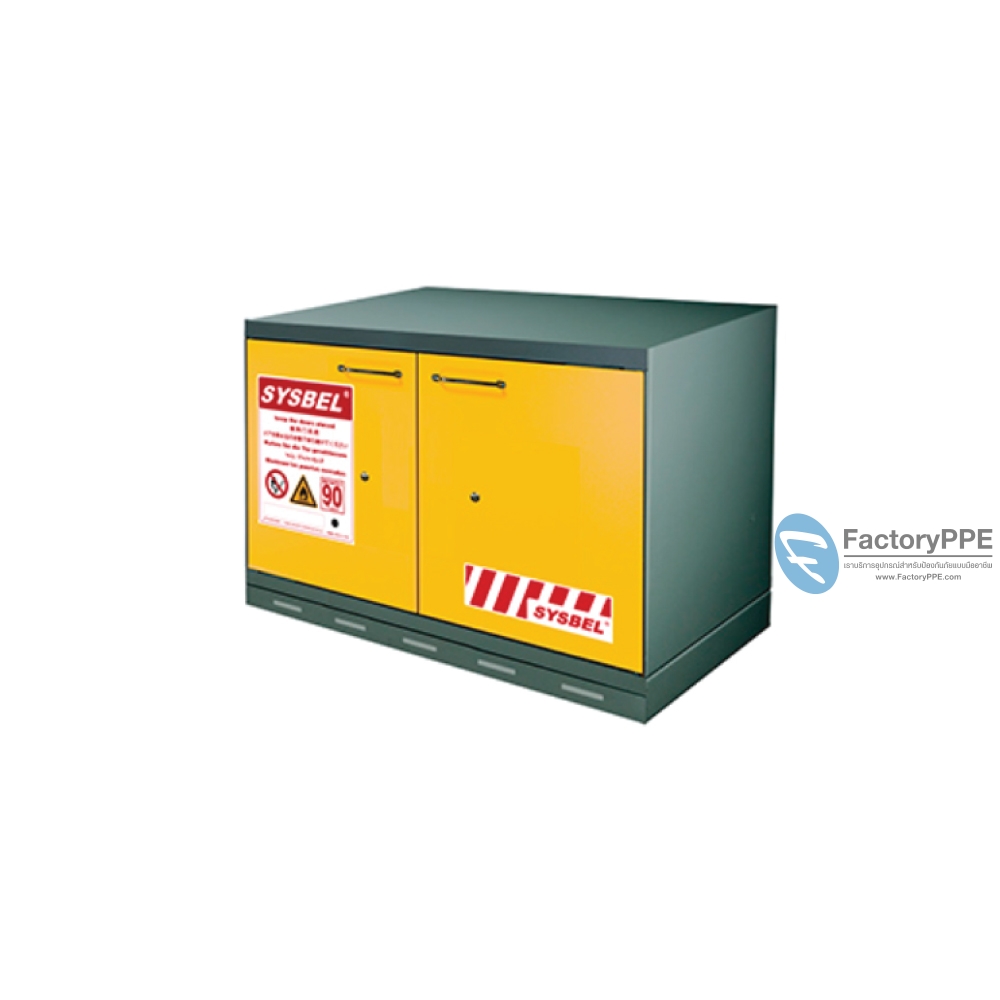 S03): #SE490190 : ตู้ป้องกันอัคคีภัย 90 นาที Safety Cabinets 72 L 2 door (semi-self close) Certification(FM/CE) Ext dimension  63x110x59 SYSBEL