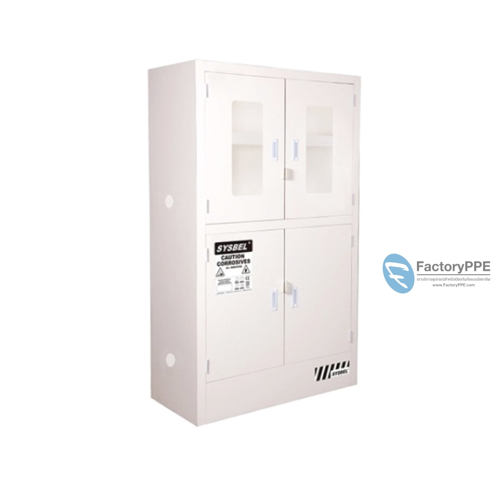 J5) #ACP810048T : ตู้เก็บสารกัดกร่อน Corrosive Substance Storage Cabinets  Volume Gal  48 GaL 4 door Certification(CE)  Ext dimension(HxWxD/cm)  180x109x46  G.W.(Kgs.) 96  (ไม่รวมสายดิน)