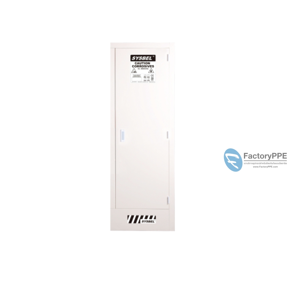 J6) #ACP810022 ตู้เก็บสารกัดกร่อน :  Corrosive Substance Storage Cabinets  Volume 22 GaL 1 door (manual) Certification(CE)  Ext dimension(HxWxD/cm) 165x59x46  G.W.(Kgs.) 42  (ไม่รวมสายดิน)