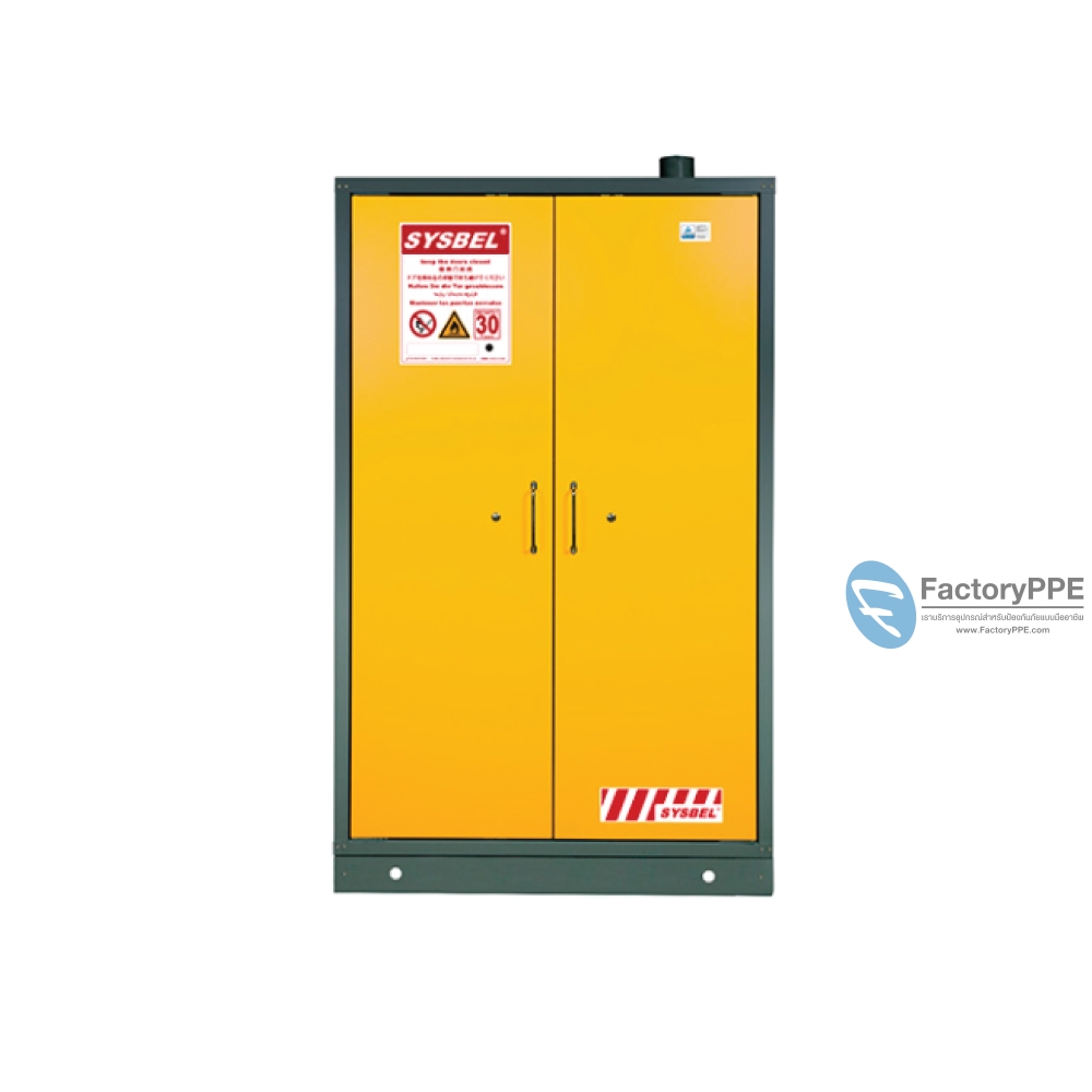 S01): #SE830450 : ตู้ป้องกันอัคคีภัย 30 นาที Safety Cabinets 170 L 2 door (semi-self close) Certification(FM/CE) Ext dimension 204x116x62.5 SYSBEL