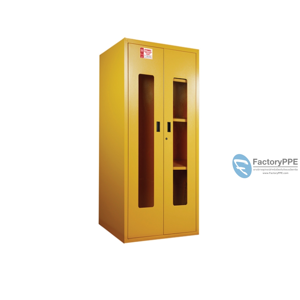 I3) #WA920450Y : ตู้อุปกรณ์ฉุกเฉิน (มีหน้าต่าง) Emergency Equipment Cabinet (PPE Cabinet) 170L 2 door (manual) Certification(FM/CE) Ext dimension(HxWxD/cm) 180x90x45  (ไม่รวมสายดิน)