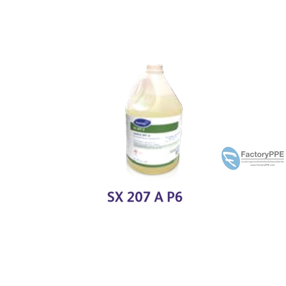 เอสเอ็กซ์ 207 เอ P6 (SX 207 A P6)#HH0097180 ผลิตภัณฑ์ทำความสะอาดภาชนะด้วยมือสูตรเข้มข้น ฟองน้อย ไรสี ไรกลิ่น ขนาด 6 X 3.75 L